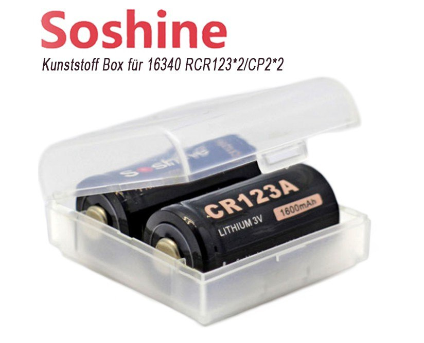 Box pojemnik pudełko Soshine na 2x16340 / RCR123 Box pojemnik pudełko Soshine na 2x16340 / RCR123