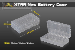 Box pojemnik pudełko na 2x18650, 4x18350, 4x16340 z logo XTAR