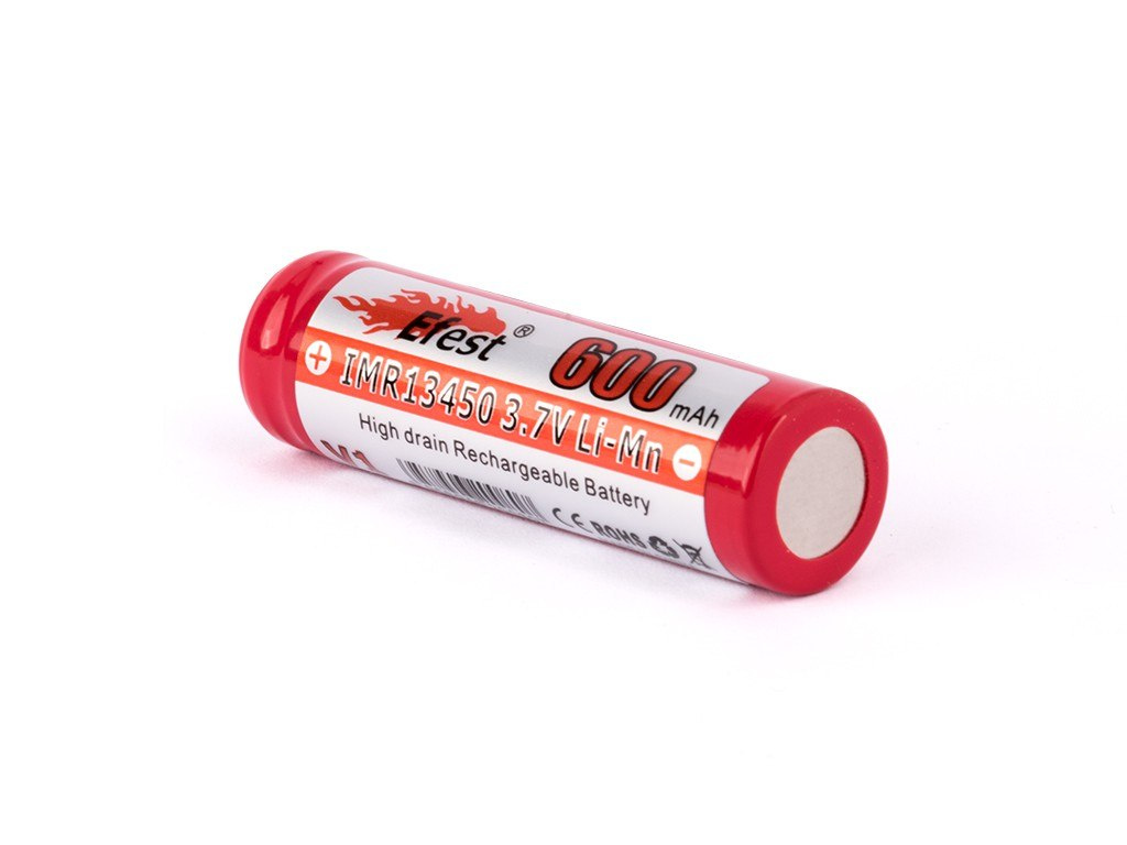 Efest IMR 13450 - 600mAh 3,6V - 3,7V Li-ion Efest IMR 13450 - 600mAh 3,6V - 3,7V Li-ion