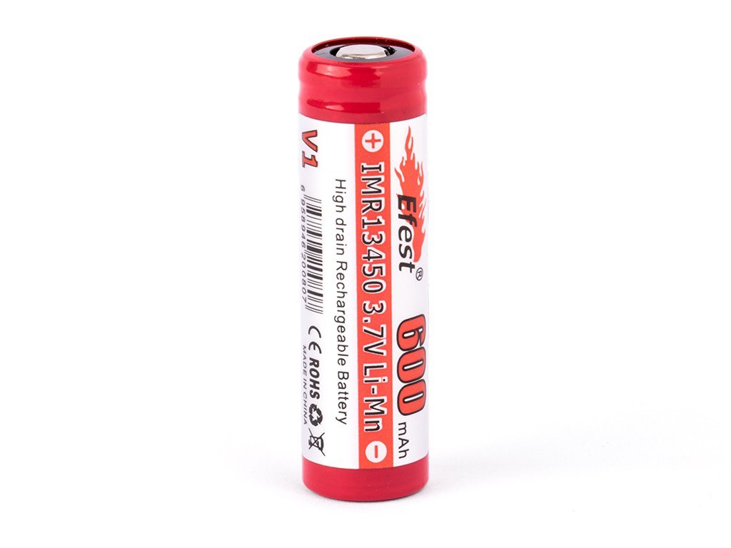 Efest IMR 13450 - 600mAh 3,6V - 3,7V Li-ion Efest IMR 13450 - 600mAh 3,6V - 3,7V Li-ion