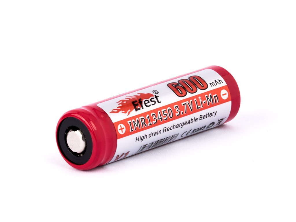 Efest IMR 13450 - 600mAh 3,6V - 3,7V Li-ion Efest IMR 13450 - 600mAh 3,6V - 3,7V Li-ion