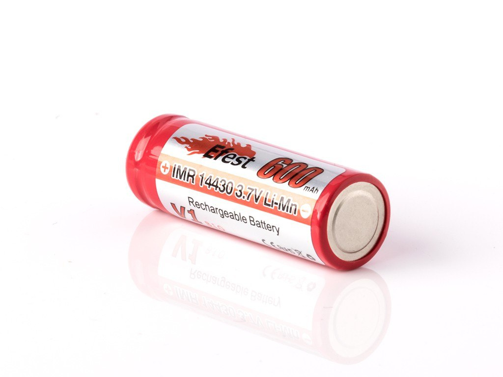 Efest IMR14430 600mAh 3,6V - 3,7V Li-ion Efest IMR14430 600mAh 3,6V - 3,7V Li-ion