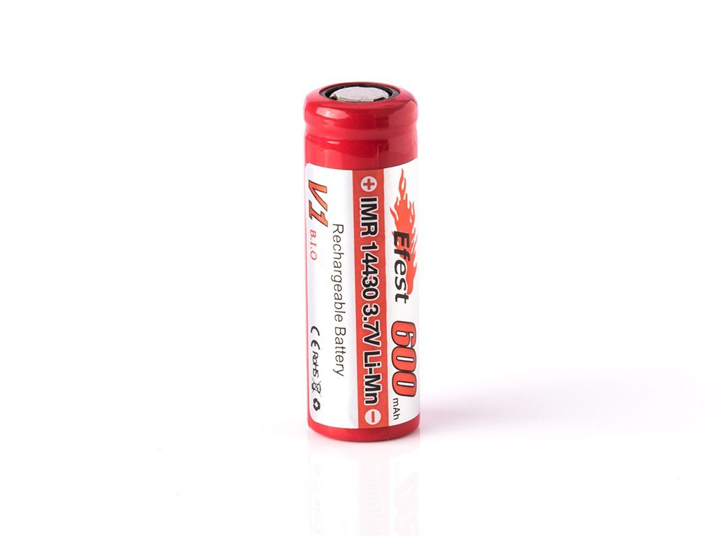 Efest IMR14430 600mAh 3,6V - 3,7V Li-ion Efest IMR14430 600mAh 3,6V - 3,7V Li-ion
