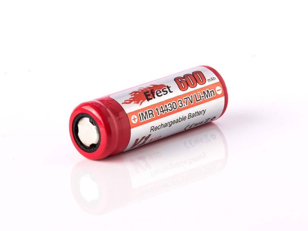 Efest IMR14430 600mAh 3,6V - 3,7V Li-ion Efest IMR14430 600mAh 3,6V - 3,7V Li-ion