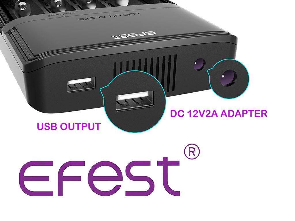 Efest LUC V4 Elite ładowarka Li-ion i Ni-MH Efest LUC V4 Elite ładowarka Li-ion i Ni-MH