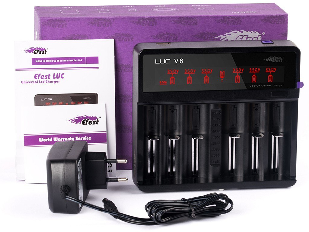Efest LUC V6 ładowarka 3,6V - 3,7V Efest LUC V6 ładowarka 3,6V - 3,7V