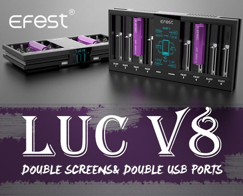 Efest LUC V8 ładowarka do ogniw Li-Ion i Ni-MH Efest LUC V8 ładowarka do ogniw Li-Ion i Ni-MH