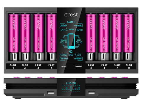 Efest LUC V8 ładowarka do ogniw Li-Ion i Ni-MH