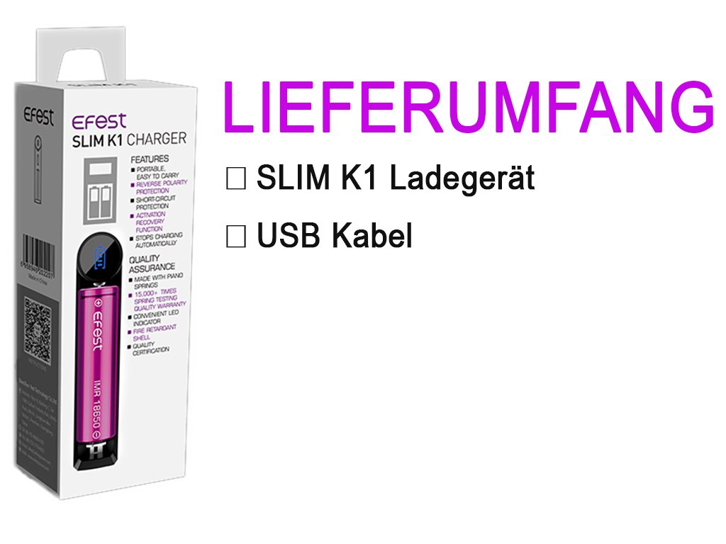 Efest SLIM K1 ładowarka Li-Ion Efest SLIM K1 ładowarka Li-Ion
