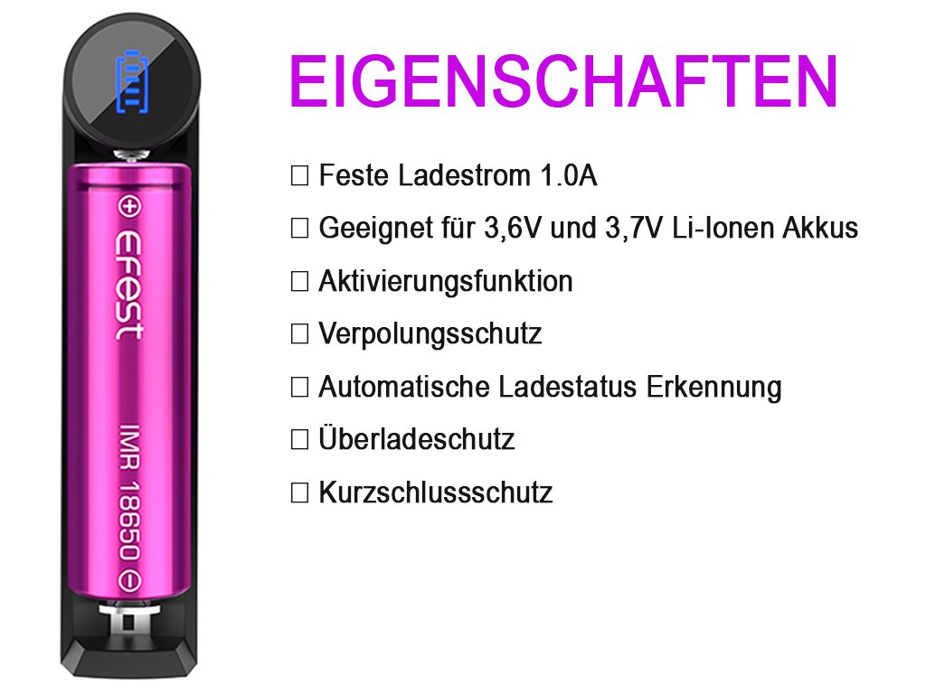 Efest SLIM K1 ładowarka Li-Ion Efest SLIM K1 ładowarka Li-Ion