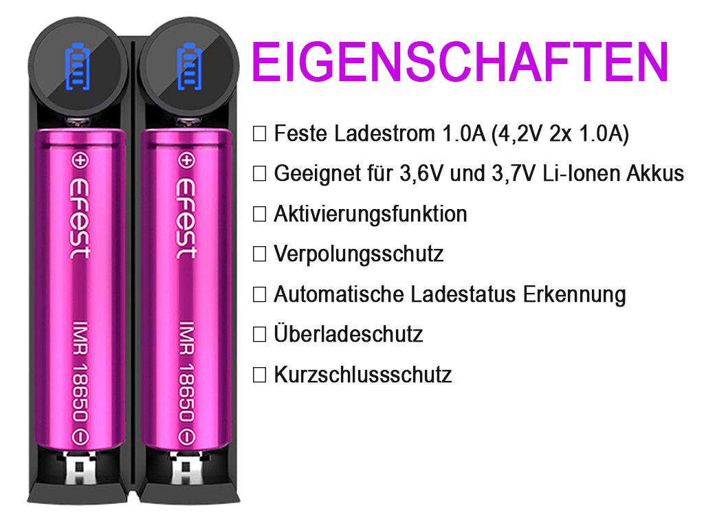 Efest SLIM K2 ładowarka Li-ion Efest SLIM K2 ładowarka Li-ion