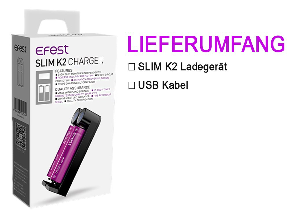 Efest SLIM K2 ładowarka Li-ion Efest SLIM K2 ładowarka Li-ion