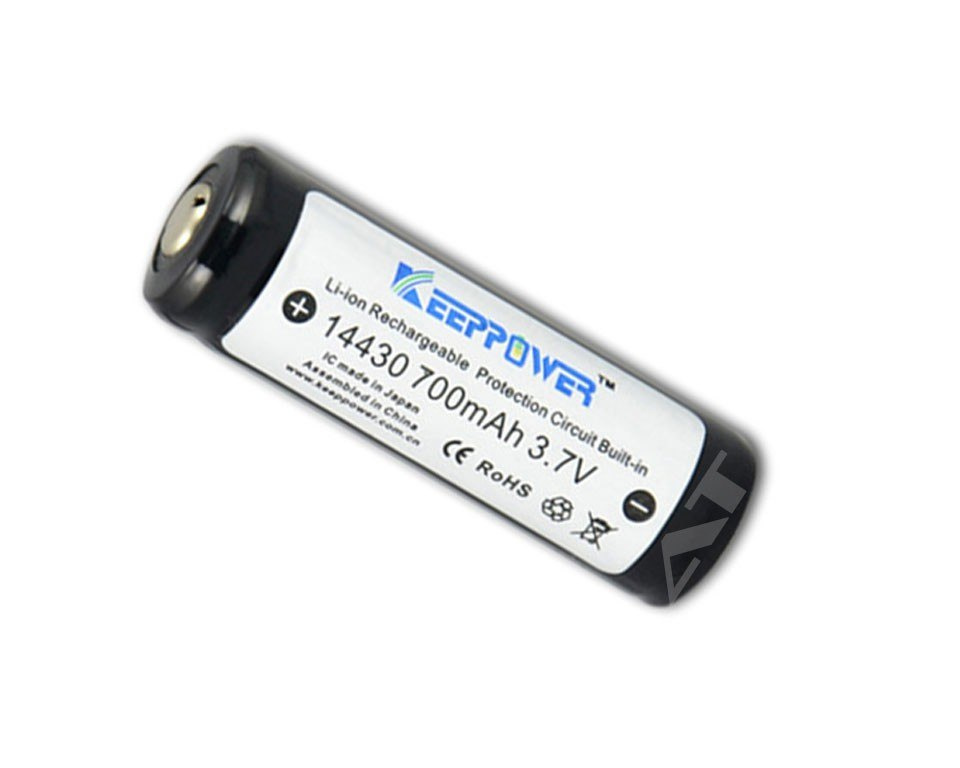 Keeppower 14430 700mAh akumulator Li-ion zabezpieczony PCB Keeppower 14430 700mAh akumulator Li-ion zabezpieczony PCB