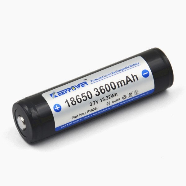 Keeppower 18650 - 3600 mAh, 3,6 V - 3,7 V Li-ion zabezpieczony ( PCB ) Keeppower 18650 - 3600 mAh, 3,6 V - 3,7 V Li-ion zabezpieczony ( PCB )