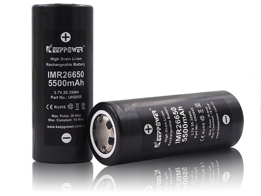 Keeppower 26650 5500mAh 3,6V - 3,7V Li-ion Keeppower 26650 5500mAh 3,6V - 3,7V Li-ion