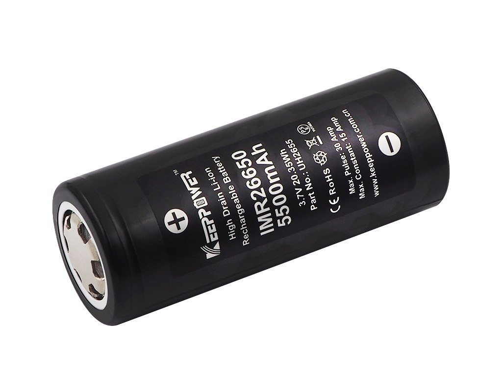 Keeppower 26650 5500mAh 3,6V - 3,7V Li-ion Keeppower 26650 5500mAh 3,6V - 3,7V Li-ion