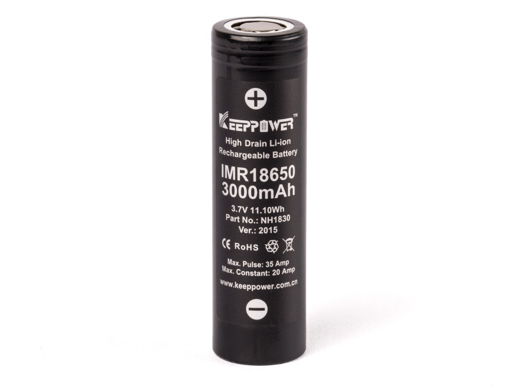 Keeppower IMR18650 - 3000 mAh, 3,6 V - 3,7 V Li-ion Keeppower IMR18650 - 3000 mAh, 3,6 V - 3,7 V Li-ion
