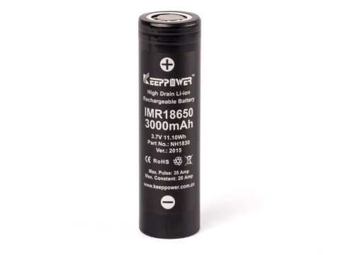 Keeppower IMR18650 - 3000 mAh, 3,6 V - 3,7 V Li-ion Keeppower IMR18650 - 3000 mAh, 3,6 V - 3,7 V Li-ion