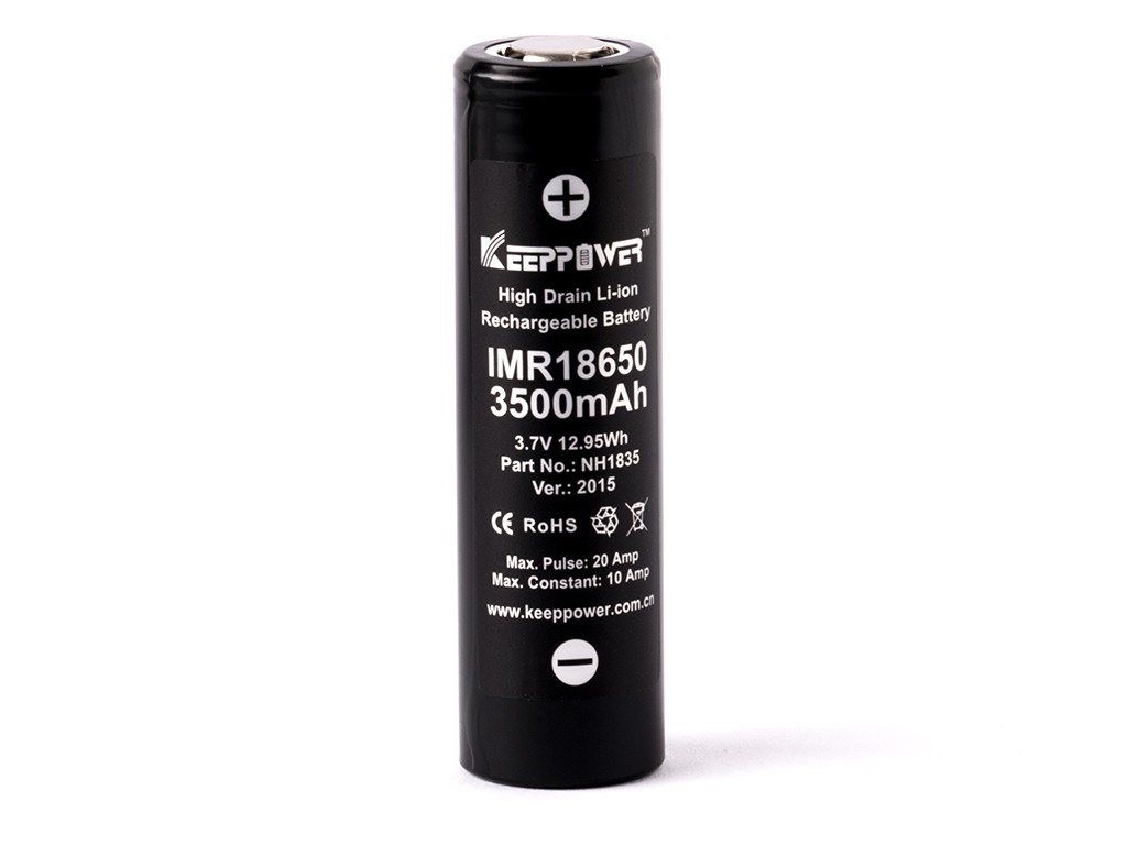 Keeppower IMR18650 - 3500mAh 3,6VV - 3,7V Li-ion Keeppower IMR18650 - 3500mAh 3,6VV - 3,7V Li-ion
