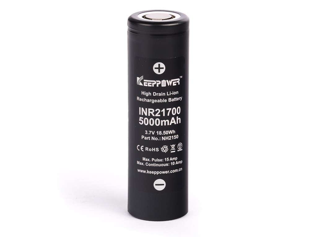 Keppoower INR21700 - 5000mAh 3,6V - 3,7V Li-ion Keppoower INR21700 - 5000mAh 3,6V - 3,7V Li-ion