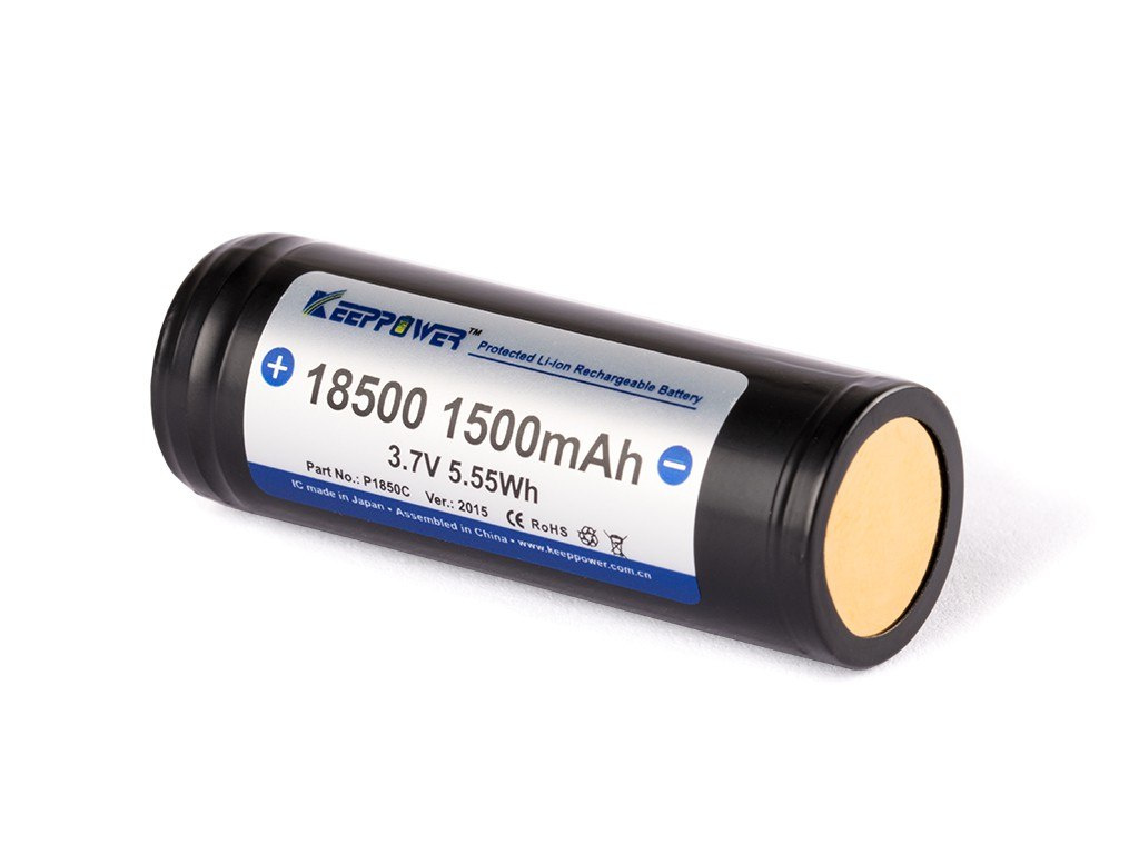 Keeppower 18500 - 1500mAh 3,6V - 3,7V zabezpieczony ( PCB ) Keeppower 18500 - 1500mAh 3,6V - 3,7V zabezpieczony ( PCB )