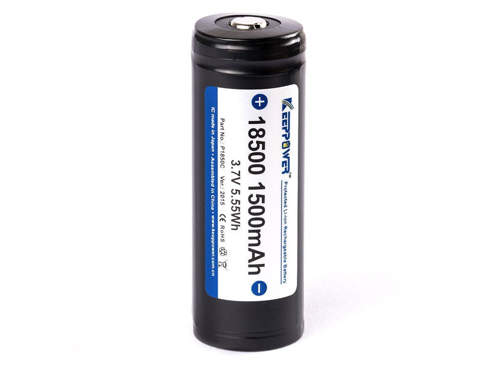 Keeppower 18500 - 1500mAh 3,6V - 3,7V zabezpieczony ( PCB ) Keeppower 18500 - 1500mAh 3,6V - 3,7V zabezpieczony ( PCB )