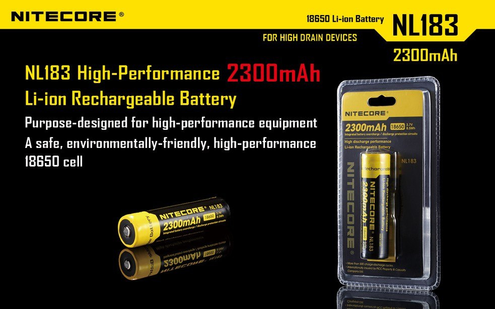 Nitecore 18650 - 2300mAh ,37V - NL 1823 Nitecore 18650 - 2300mAh ,37V - NL 1823