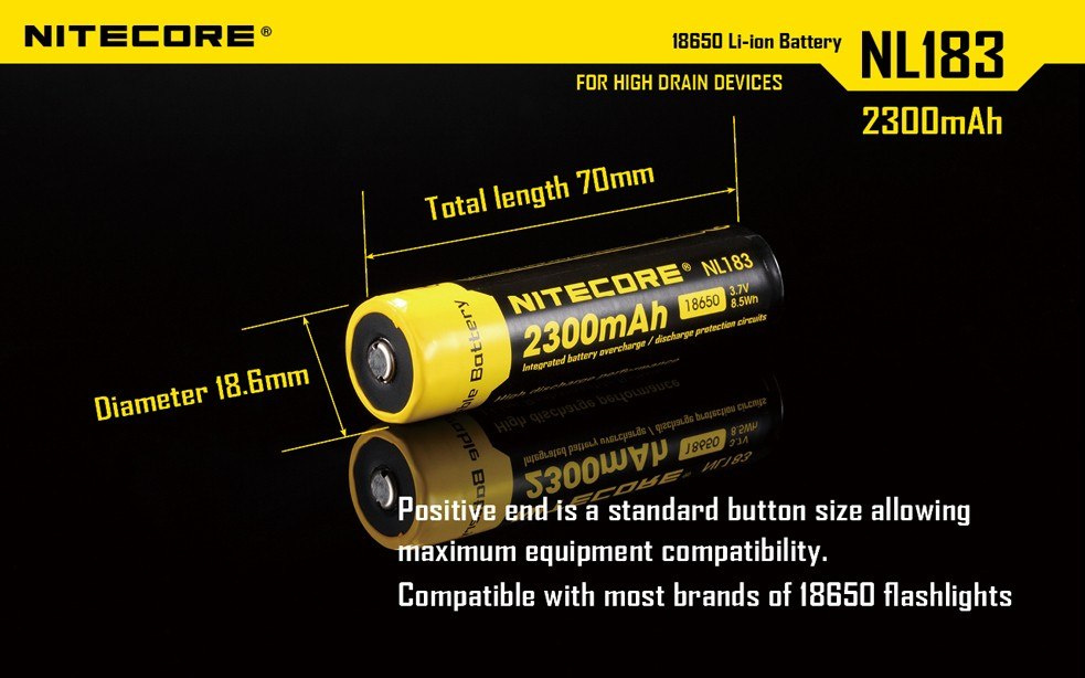Nitecore 18650 - 2300mAh ,37V - NL 1823 Nitecore 18650 - 2300mAh ,37V - NL 1823