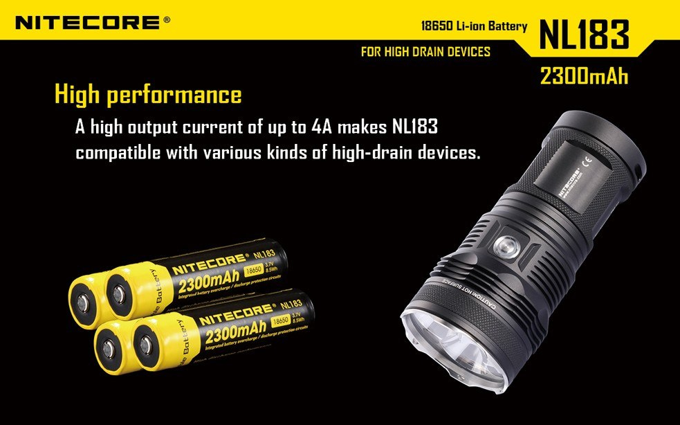 Nitecore 18650 - 2300mAh ,37V - NL 1823 Nitecore 18650 - 2300mAh ,37V - NL 1823