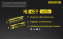 Nitecore 18650 - 2600mAh 3,6V - 3,7V NL1826R Li-ion z micro USB