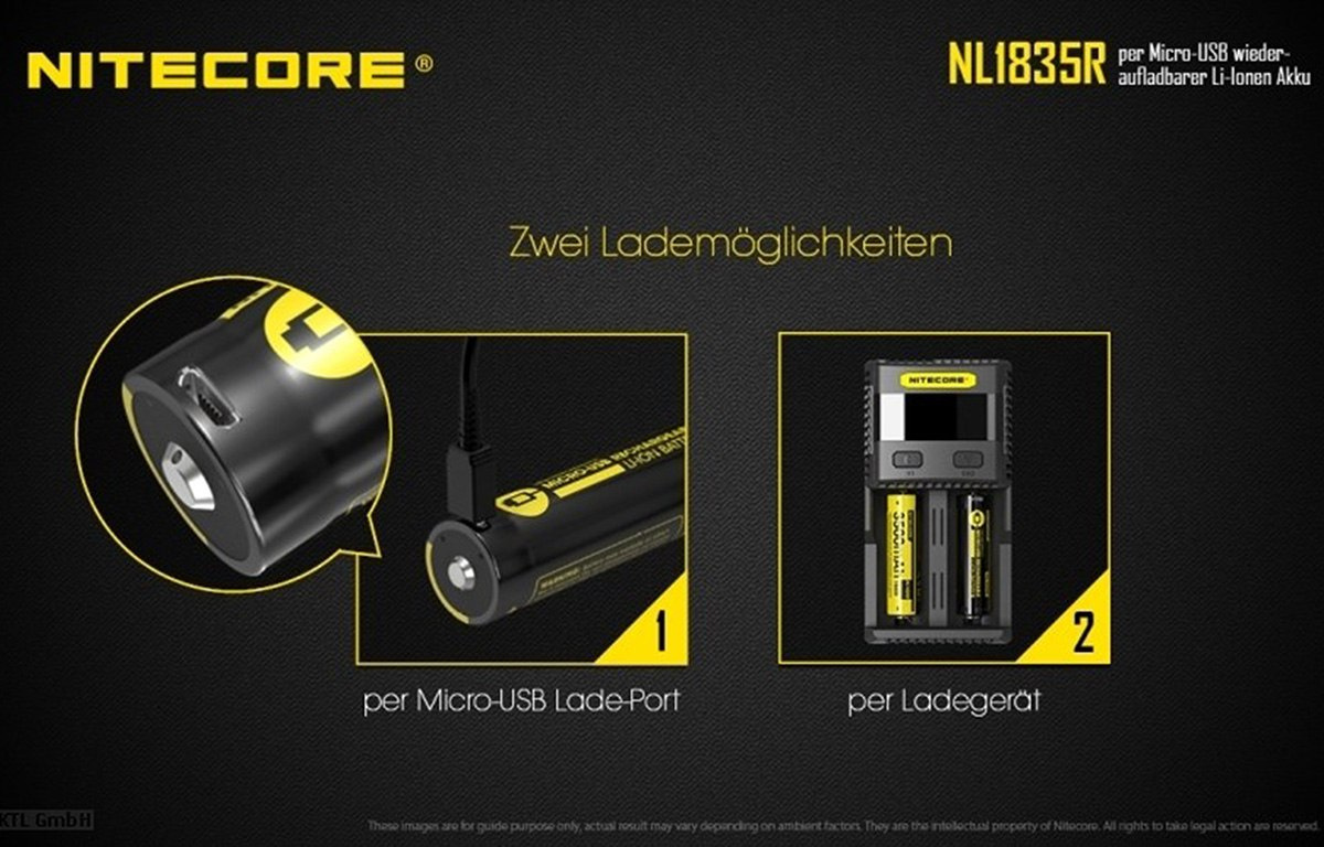 Nitecore 18650 - 3500mAh 3,6V - 3,7V NL1835R z micro USB Nitecore 18650 - 3500mAh 3,6V - 3,7V NL1835R z micro USB