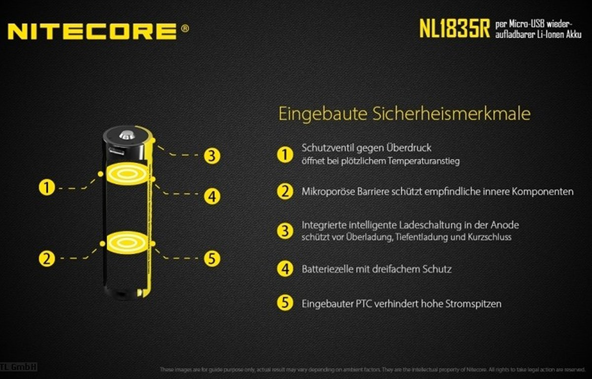 Nitecore 18650 - 3500mAh 3,6V - 3,7V NL1835R z micro USB Nitecore 18650 - 3500mAh 3,6V - 3,7V NL1835R z micro USB