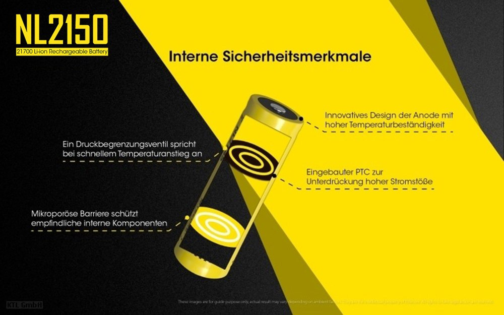 Nitecore 21700 - 5000mAh 3,6V - 3,7V NL2150 Li-ion Nitecore 21700 - 5000mAh 3,6V - 3,7V NL2150 Li-ion