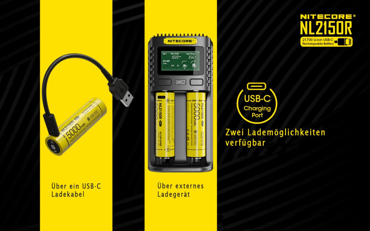Nitecore 21700 - 5000mAh 3,6V- 3,7V NL2150R z micro USB Nitecore 21700 - 5000mAh 3,6V- 3,7V NL2150R z micro USB