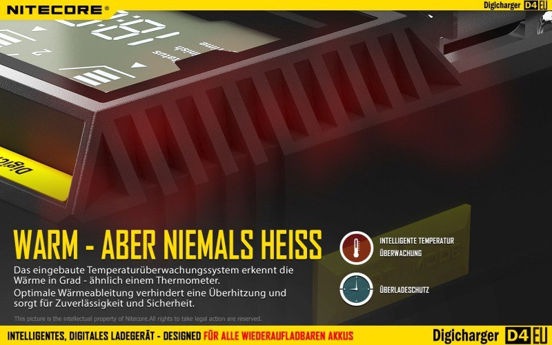 Nitecore D4 EU - inteligentna ładowarka do akumulatorów Li-ion, Ni-MH, Ni-CD, LiFePo4 Nitecore D4 EU - inteligentna ładowarka do akumulatorów Li-ion, Ni-MH, Ni-CD, LiFePo4