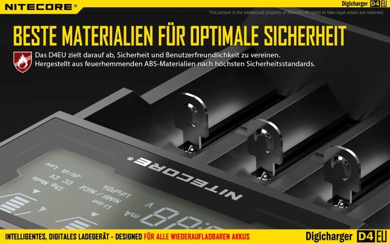 Nitecore D4 EU - inteligentna ładowarka do akumulatorów Li-ion, Ni-MH, Ni-CD, LiFePo4 Nitecore D4 EU - inteligentna ładowarka do akumulatorów Li-ion, Ni-MH, Ni-CD, LiFePo4