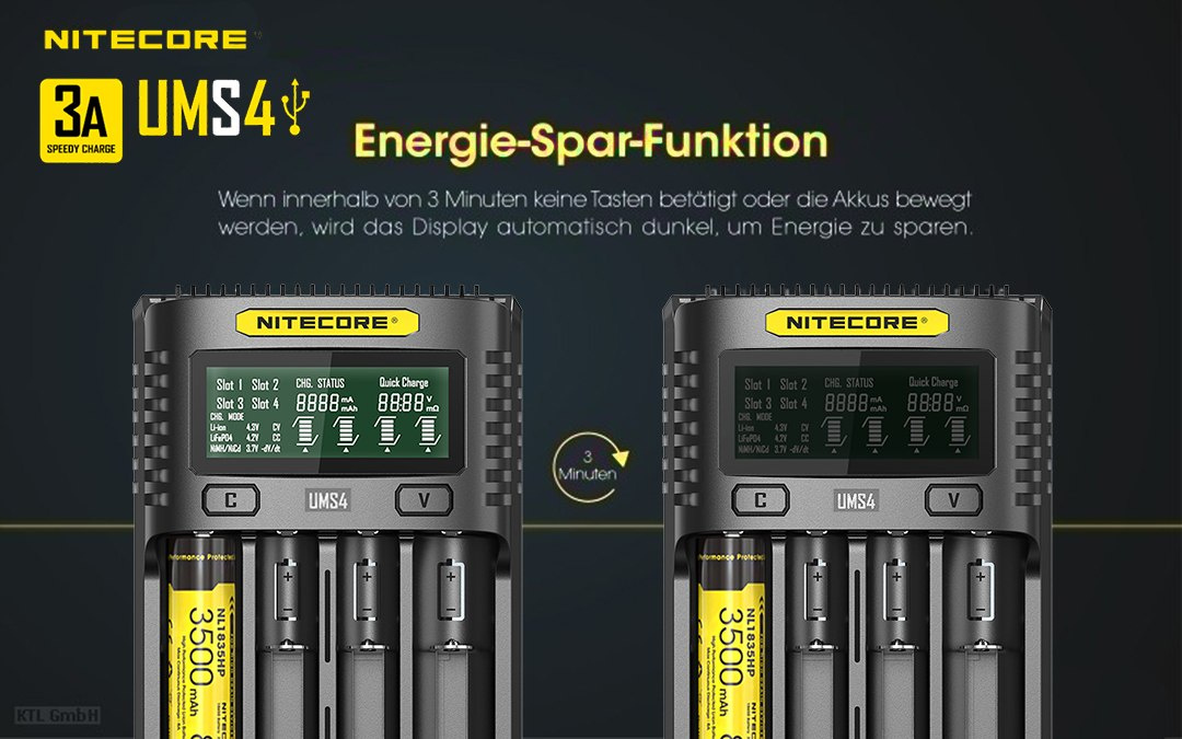 Nitecore UMS4 ładowarka do akumulatorów Li-ion, LiFePo4, Ni-MH, Ni-CD Nitecore UMS4 ładowarka do akumulatorów Li-ion, LiFePo4, Ni-MH, Ni-CD