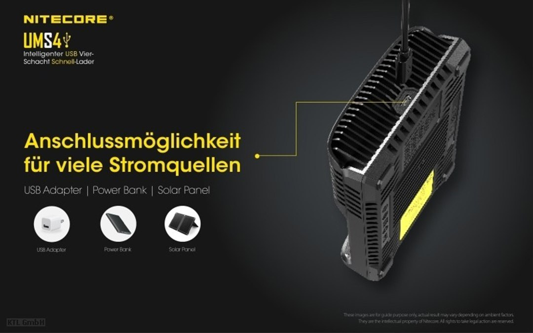 Nitecore UMS4 ładowarka do akumulatorów Li-ion, LiFePo4, Ni-MH, Ni-CD Nitecore UMS4 ładowarka do akumulatorów Li-ion, LiFePo4, Ni-MH, Ni-CD