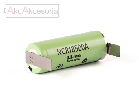 Panasonic NCR18500A - 2040mAh 3,6 - 3,7V Li-ion z blaszkami