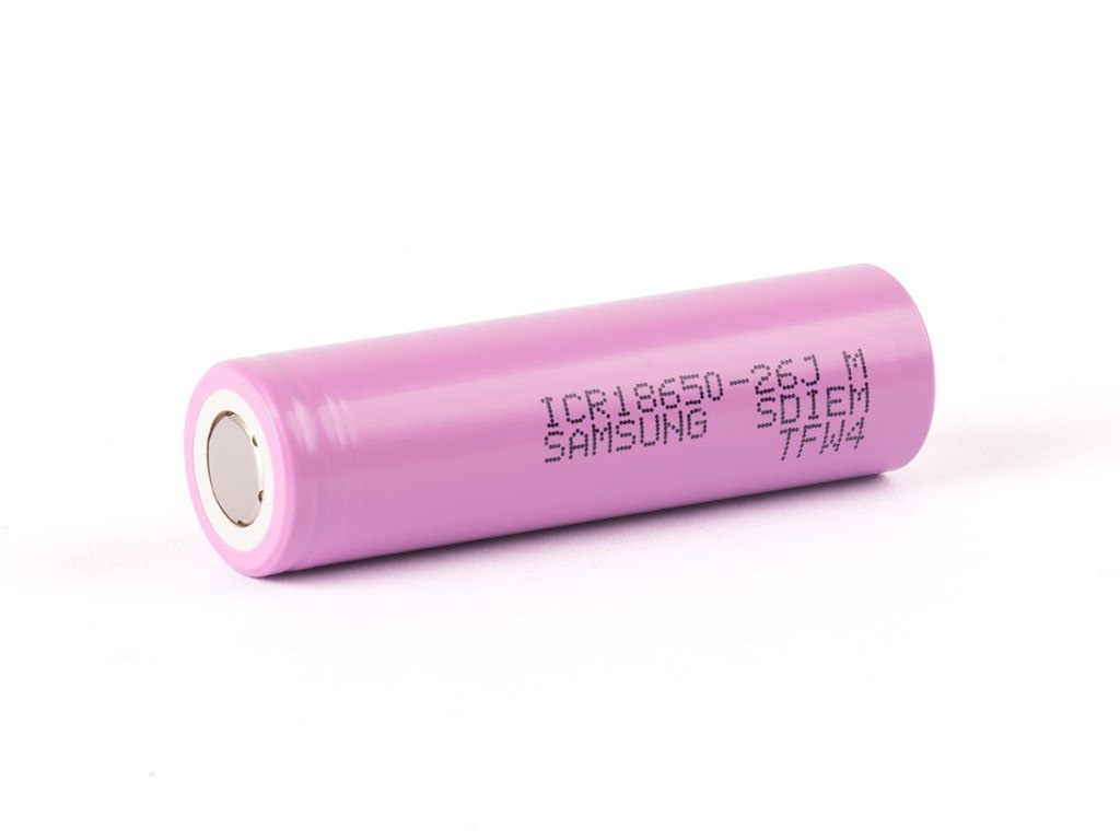Samsung ICR 18650-26J 2600mAh 3,6V - 3,7V Samsung ICR 18650-26J 2600mAh 3,6V - 3,7V
