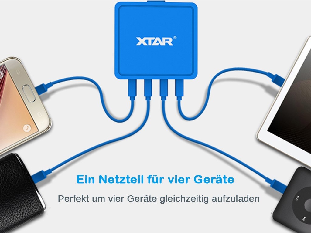 Sieciowa ładowarka Xtar 4U 4x USB 5,4A 27W Sieciowa ładowarka Xtar 4U 4x USB 5,4A 27W