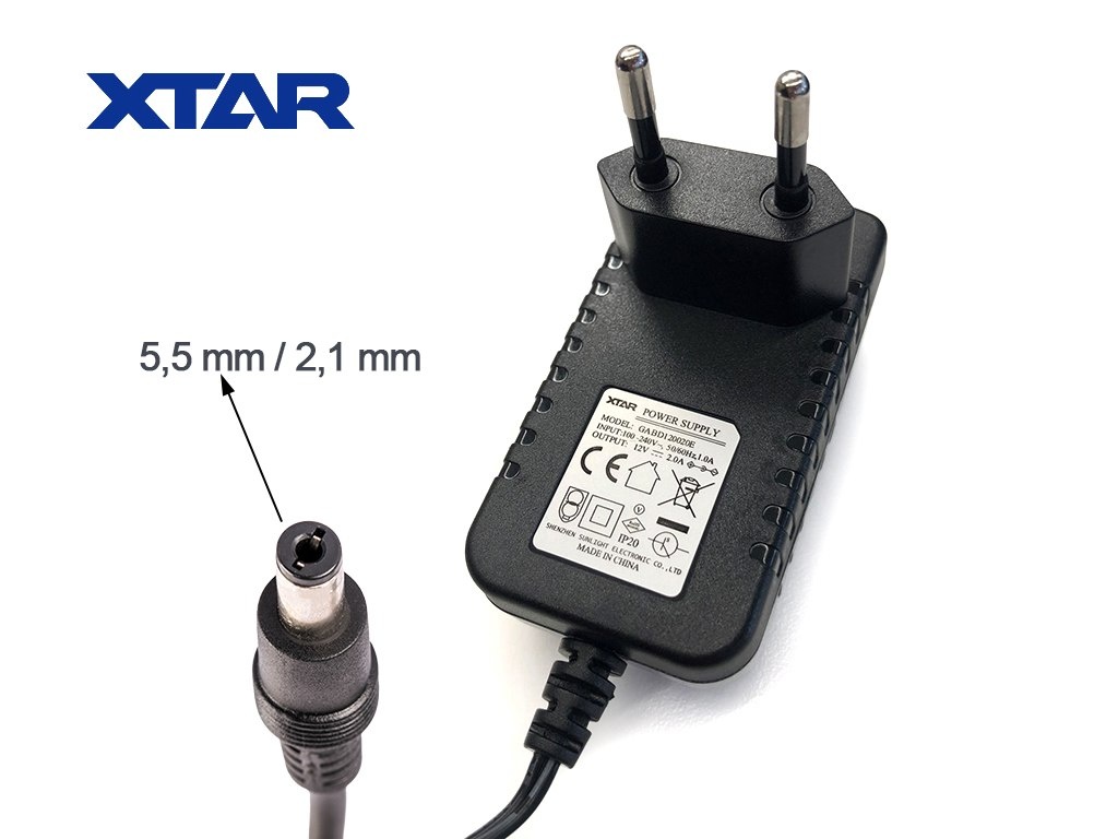 Zasilacz Xtar 12V / 2A / z wtyczką DC 5,5mm x 2,1mm Zasilacz Xtar 12V / 2A / z wtyczką DC 5,5mm x 2,1mm