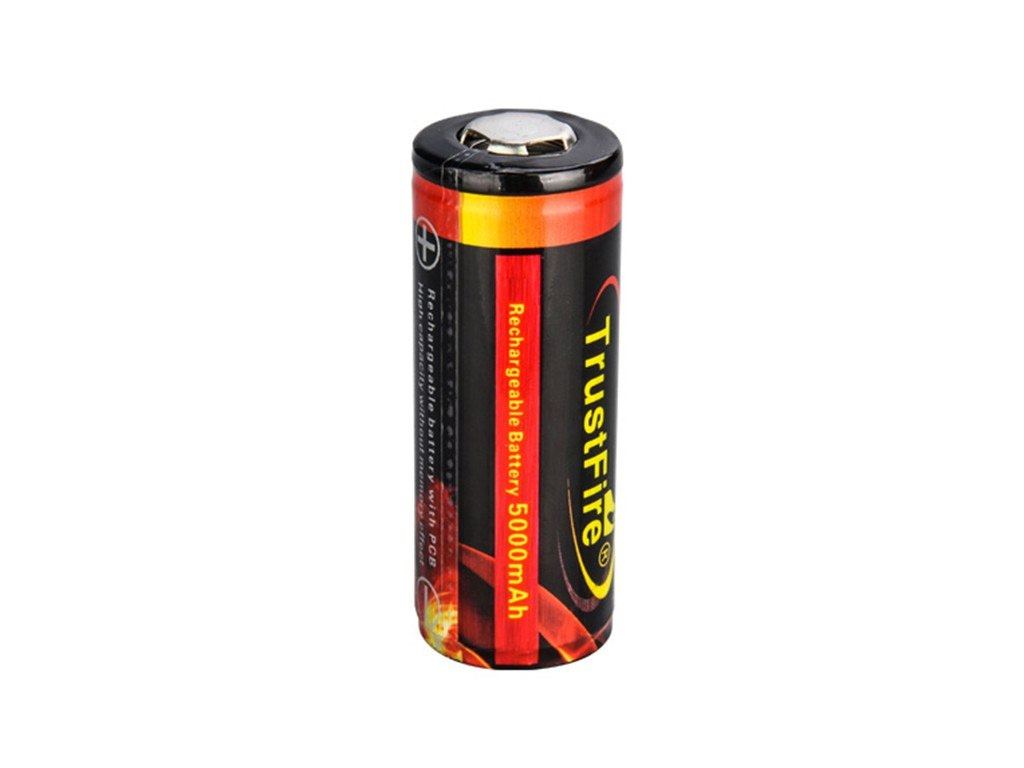 Trustfire 26650 5000mAh 3.6 V - 3.7 V Li-ion Chroniony ( PCB ) Trustfire 26650 5000mAh 3.6 V - 3.7 V Li-ion Chroniony ( PCB )
