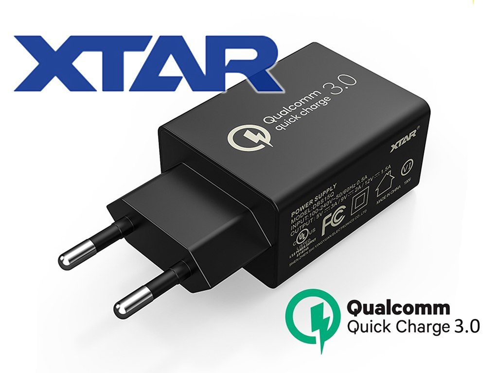 Zasilacz USB QC3.0 5V⎓3A / 9V⎓2A / 12V⎓1.5A XTAR DBS15Q Szybkie ładowanie 18W Zasilacz USB QC3.0 5V⎓3A / 9V⎓2A / 12V⎓1.5A XTAR DBS15Q Szybkie ładowanie 18W