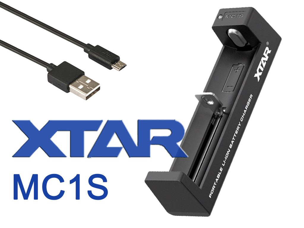 Xtar MC1S - Ładowarka do akumulatorów litowo-jonowych wraz z kablem USB Xtar MC1S - Ładowarka do akumulatorów litowo-jonowych wraz z kablem USB