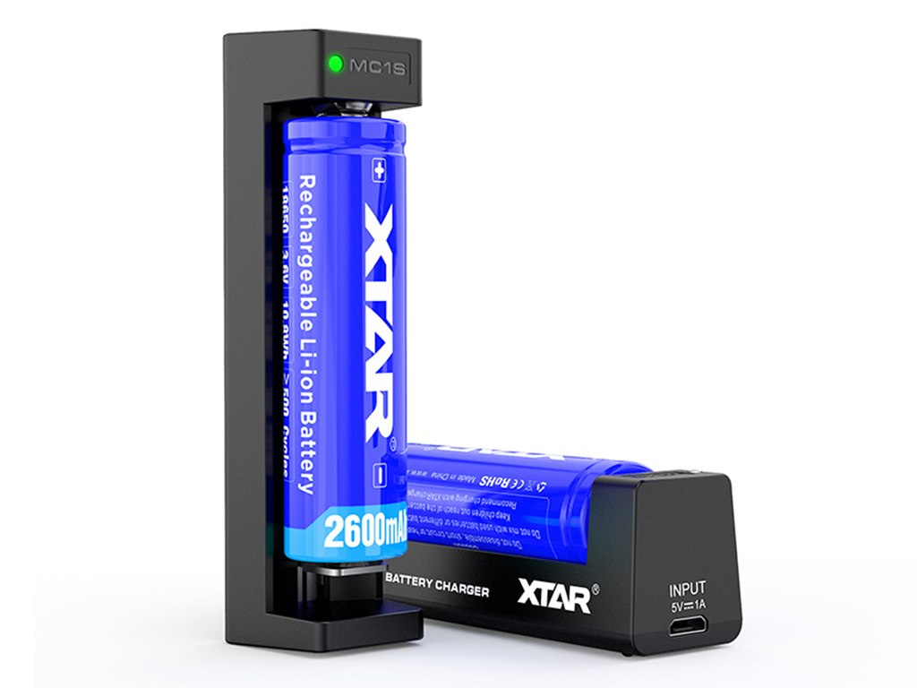 Xtar MC1S - Ładowarka do akumulatorów litowo-jonowych wraz z kablem USB Xtar MC1S - Ładowarka do akumulatorów litowo-jonowych wraz z kablem USB