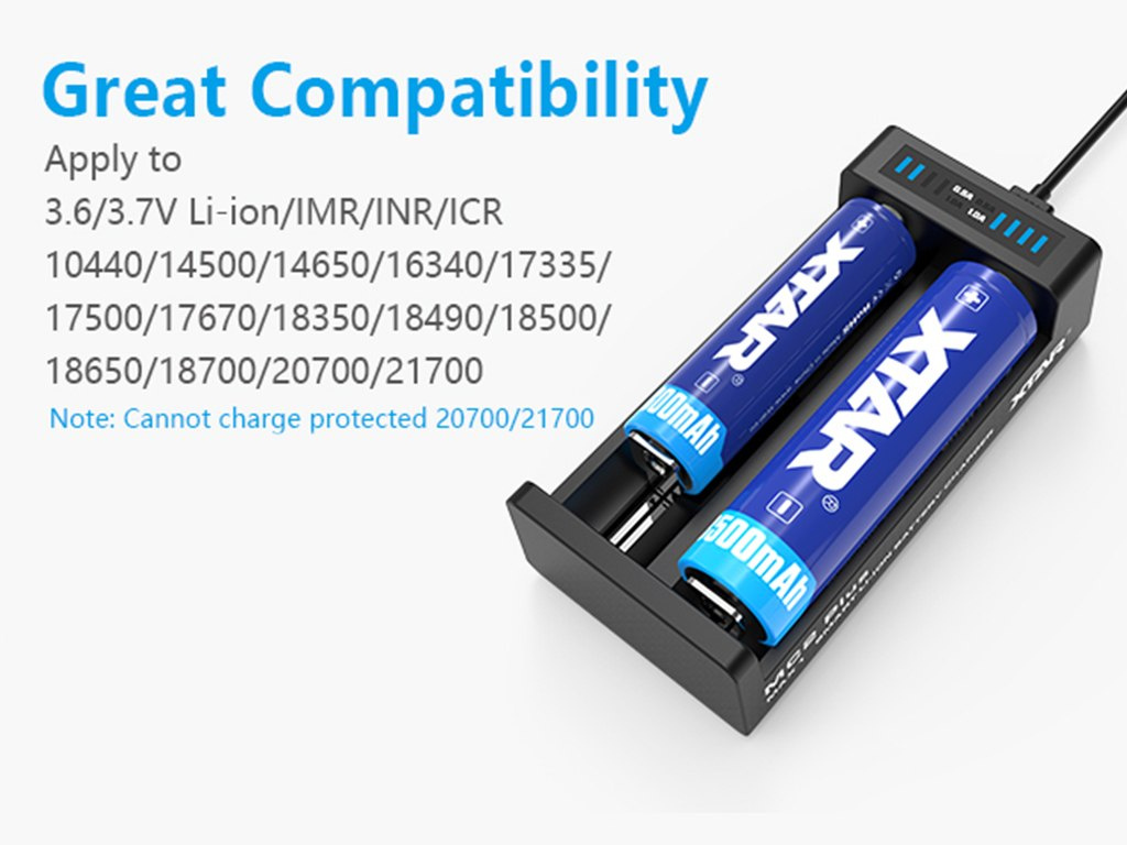 Xtar MC2 Plus - 2-kanałowa ładowarka USB Xtar MC2 Plus - 2-kanałowa ładowarka USB