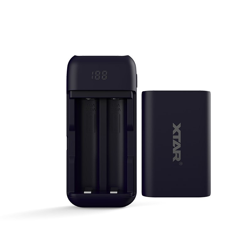 Xtar PB2 - 2-kieszeniowa poręczna ładowarka litowo-jonowa i power bank w jednym Xtar PB2 - 2-kieszeniowa poręczna ładowarka litowo-jonowa i power bank w jednym
