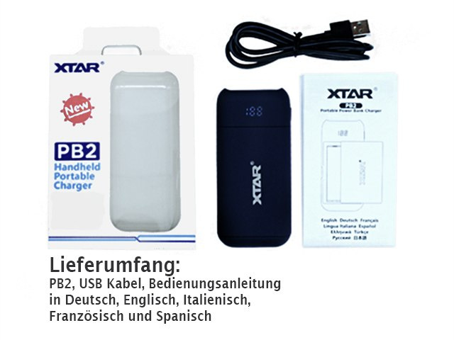 Xtar PB2 - 2-kieszeniowa poręczna ładowarka litowo-jonowa i power bank w jednym Xtar PB2 - 2-kieszeniowa poręczna ładowarka litowo-jonowa i power bank w jednym