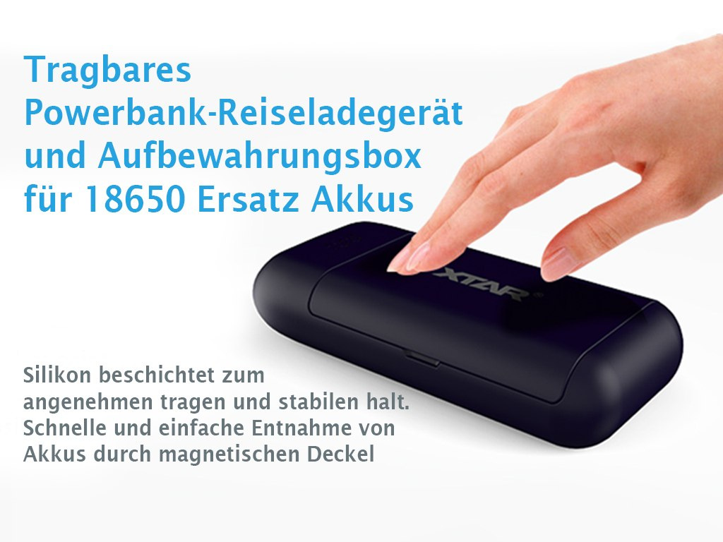 Xtar PB2 - 2-kieszeniowa poręczna ładowarka litowo-jonowa i power bank w jednym Xtar PB2 - 2-kieszeniowa poręczna ładowarka litowo-jonowa i power bank w jednym